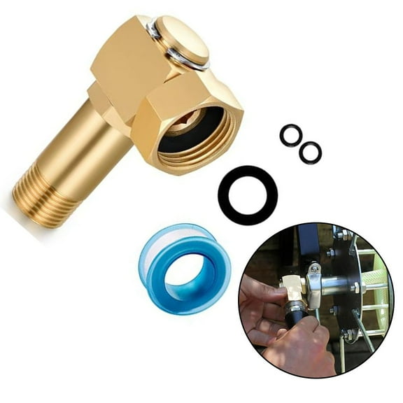 Brass Garden Hose Reel Connector - Durable Replacement Part for Outdoor Watering Systems