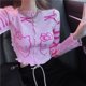 thumbnail image 2 of De Dibujos Animados Sanrio Hello Kitty Lindo Suéter De Punto Sexy Camiseta De Moda Chamarra Corta Mujeres Caliente Superior De Laspangjing, 2 of 4