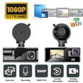 thumbnail image 2 of 1080P Dash Cam, WiFi Car Dash Cam Front and Back,140°Wide Angle Vehicle Cam, G-Sensor, Loop Recording, 24H Parking Mode, Max Support 128GB Card(1.7x4.1inch Black), 2 of 6