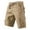 Khaki, variant on Shorts for Men Cool Retro Baggy Bermuda Shorts Casual with Large Pockets Green 42