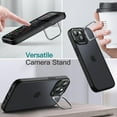 thumbnail image 6 of JETech Kickstand Case for iPhone 15 6.1-Inch, Built-in Adjustable Camera Stand, Military Grade Drop Protection, Frosted Translucent Matte Back Shockproof Phone Cover (Black), 6 of 6