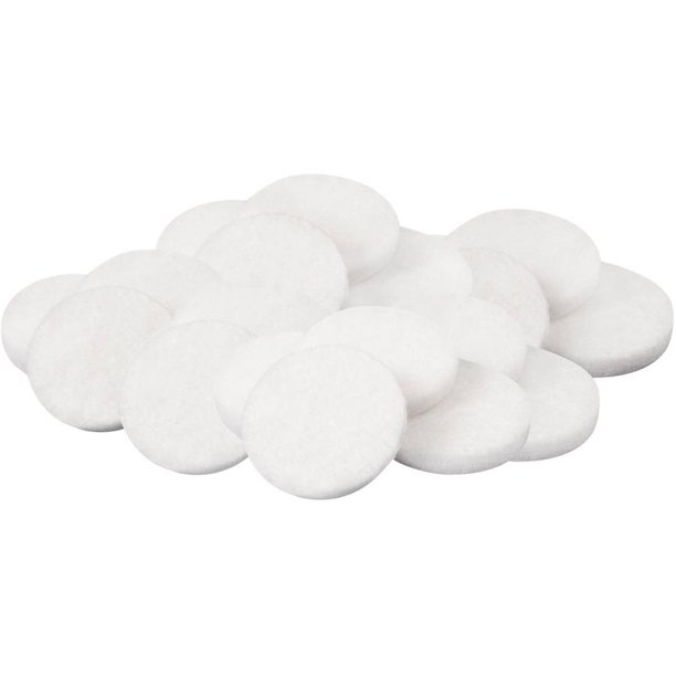 Soft Touch 4708595N 3/4" Round White Felt Pads 20Piece Set Walmart