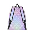 thumbnail image 2 of Naloa Fish Scale1 Canvas Backpack for Men Women Rucksack Casual Travel Daypack College Tote Satchel Bookbag for Teens-Small, 2 of 7