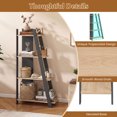 thumbnail image 5 of Giantex 4 Tier Floor Standing Bookcase, Ladder Bookshelf for Small Space, Narrow Display Rack, Gray, 5 of 7