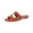 Orange Smooth, variant on Giani Bernini Womens Caitlynn Embellished Faux Leather Slide Sandals