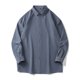 thumbnail image 1 of Blusa y camisa de manga larga con cuello vuelto para hombre, moda de color liso, informal, versátil, con solapa y botones, abrigo de poliéster de manga larga para hombre, 1 of 3