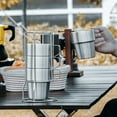 thumbnail image 4 of Tasse à Café Isolée, 4 Pcs Tasse à Café en Acier Inoxydable Tasse à Café Thermique Design Épuré, 4 of 12
