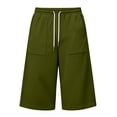 thumbnail image 7 of Men's Baggy Sweat Shorts Solid Y2k Shorts Casual Under Knee Shorts 3/4 Gym Shorts with Big Pockets, 7 of 7