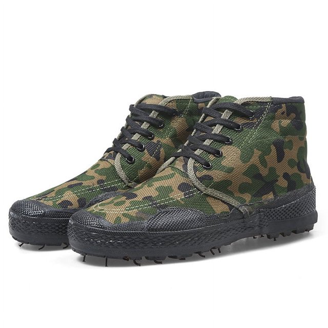 Zapatos con suela de goma, zapatos de camuflaje, zapatos de entrenamiento, zapatos de entrenamiento militar, zapatos de camuflaje para sitios de construcción, zapatos de goma transpirables y
