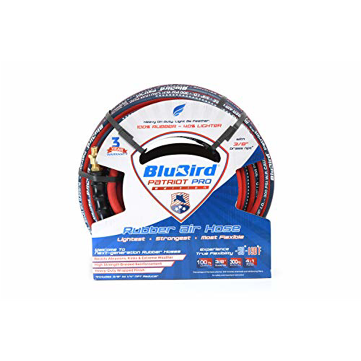 BluBird PP1250 Patriot Pro Air Hose 1/2" x50 ft. 300 PSI