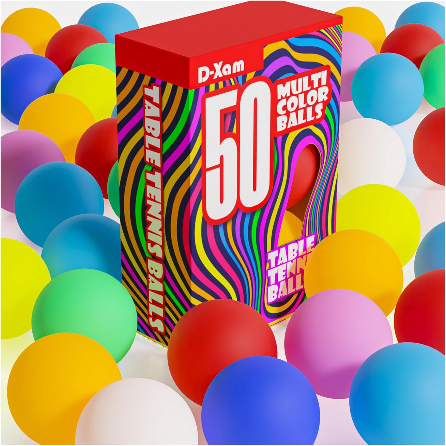 40mm Ping Pong Balls 30 or 50 Pack Colored Table Tennis Balls for Games Arts Pong Balls for Party Pet Toys Teachers Must Have School Activities - Cat Toys