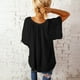 thumbnail image 4 of Blusa informal sólida de manga corta con cuello en V de verano para mujer a la moda Fridja  bn6506, 4 of 9
