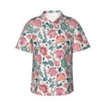 thumbnail image 2 of Xecao Flower Leaves print Hawaiian shirt - a stylish short-sleeve button-down for men, perfect for casual beach and tropical outings., 2 of 9
