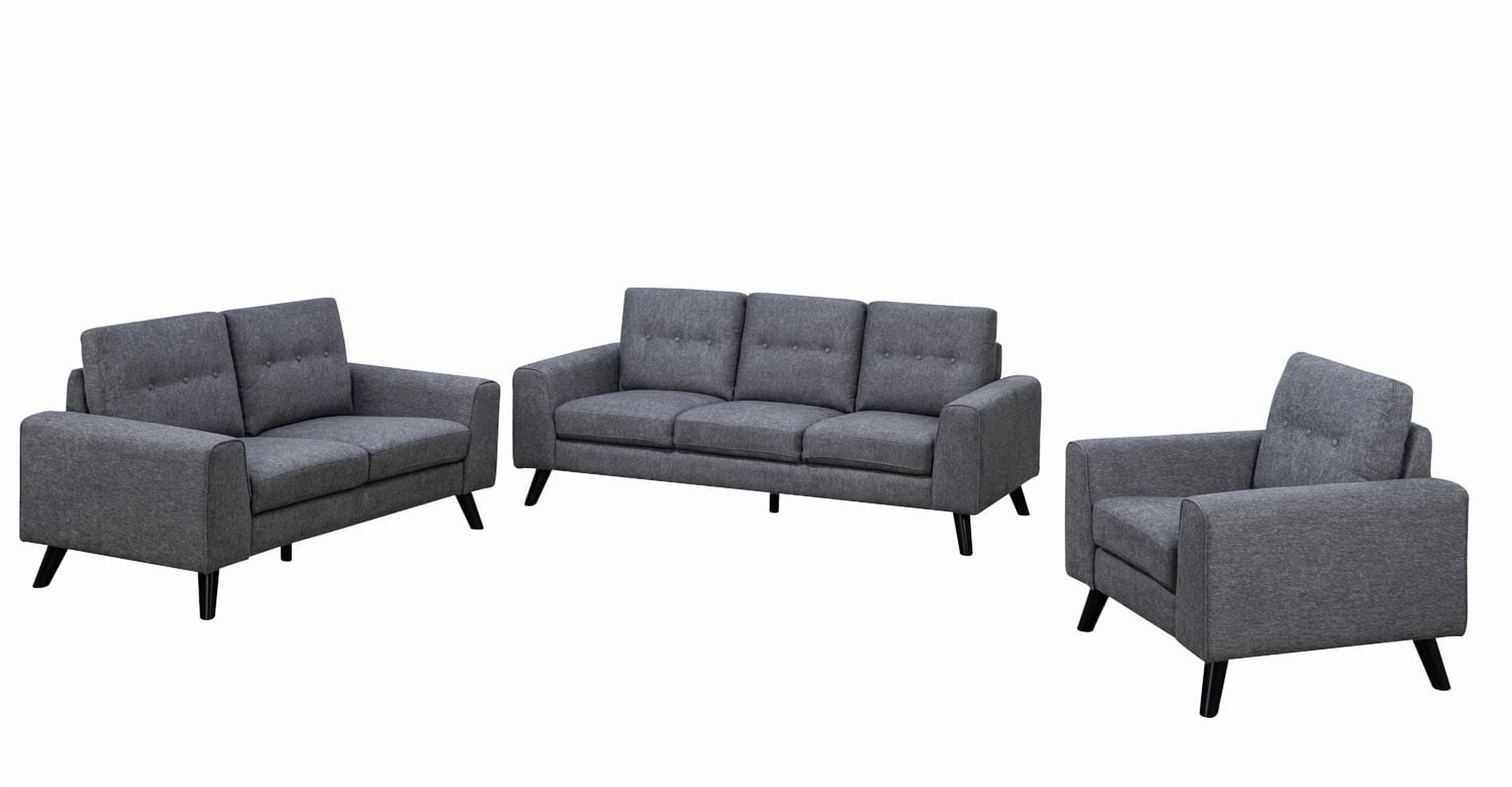 Topline Home Furnishings 3-piece Chenille Upholstery Set: Sofa, Loveseat, & Chair