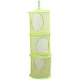 thumbnail image 2 of SPRING PARK Hanging Mesh Space Saver Bags Organizer 3 Compartments Toy Storage Basket for Kids Room Organization Mesh Hanging Bag, 2 of 3