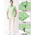 thumbnail image 4 of Chemises de Golf pour Hommes à Manches Courtes, Évacuation de l'Humidité, Ajustement Sec, Motifs Imprimés, Col à Revers, Performance Polo Chemises de Golf pour Hommes, 4 of 6