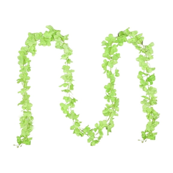 nTRIUQJ 2 Meter Long Hydrangea Vine Floral Garland for Home Wall Ceiling Decoration Rattan Hanging Greenery Arrangement Green