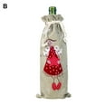 thumbnail image 6 of harmtty Xmas Linen Drawstring Red Wine Bottle Cover Champagne Bag Holiday Party Decor, 6 of 7