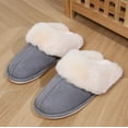 thumbnail image 5 of Women's Memory Foam Slippers - Slip-On Suede Scuff with Foot Arch Pad
 & Faux Fur Lining  Indoor Outdoor House Shoes, 5 of 10