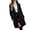 Black, variant on Women's Pea Coat Trench Jacket Lapel Collar Double Breasted Overcoat