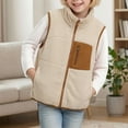 thumbnail image 2 of NIEWTR Fleece Lined Thickened Fall And Winter Vest For Baby And Young Kids A Warm Open Front Outerwear Vest Suitable For Boys And Girls, 2 of 5