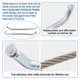 thumbnail image 3 of GreatUs Ice Scratchers Kit Replacement for Dura Fit All Reverse and Non-Reverse Gear Equipped Snowmobiles for One-Bolt Mounting, 3 of 5
