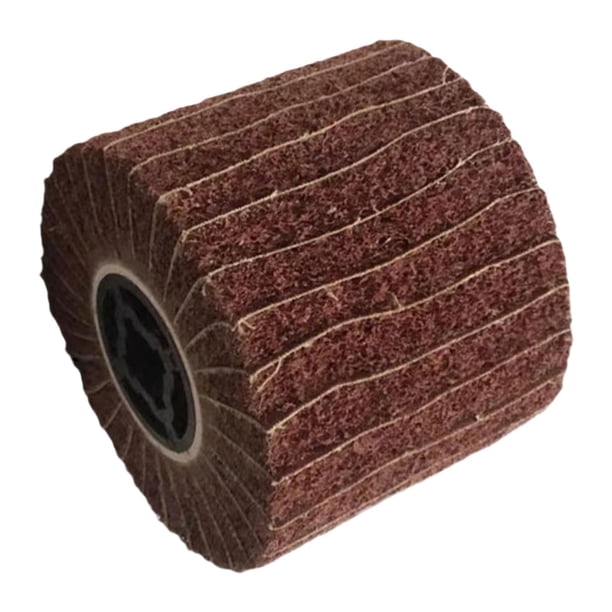 Tambor de rueda de pulido y bruñido con rueda de dibujo abrasiva para superficies de metal de cobre Muela