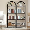 thumbnail image 5 of 4/5 Tier Bookshelf,Arched Display Racks,Freestanding Shelf for CDs/Books, Modern Storage Rack Shelf Large Wood Book Shelf for Bedroom, Living Room, Home Office, 5 of 8