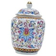 thumbnail image 2 of Porcelain Ginger Jar Ceramic Flower Vase Tea Storage Jar with Lid Display Weddings Home Floral Party Multipurpose Oriental Style Handicraft colored 320ml, 2 of 8