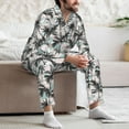 thumbnail image 7 of Balery Hawaii Palms Pattern Pajama Sets for Men Long Sleeve 2 Piece Sleepwear Loungewear Sets Soft PJ's with Pockets Long Sleeve Comfy Pj Sets-XX-Large, 7 of 7