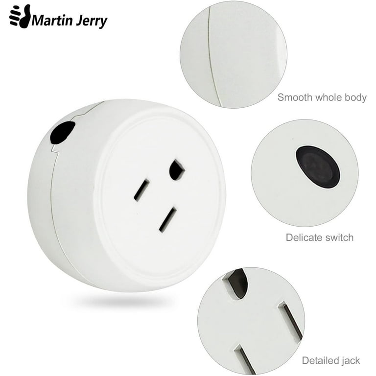 Amped AWP48W Wireless Wi-Fi Smart Plug, Compatible with  Alexa or  Google Assistant (Sold Separately), White