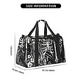 thumbnail image 3 of Balery Gothic Skull Floral Art Bolsa de Gimnasio para Mujeres, Bolsa de Viaje con Bolsillo Húmedo, Bolsa de Fin de Semana para Mujeres, Bolsa de Viaje Resistente al Agua, 3 of 7