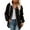 Black, variant on Essentials Women's Jacket Polar Zipper Hoodie Oversize Drawstring Thermal Insulated Fuzzy Outwears Coats