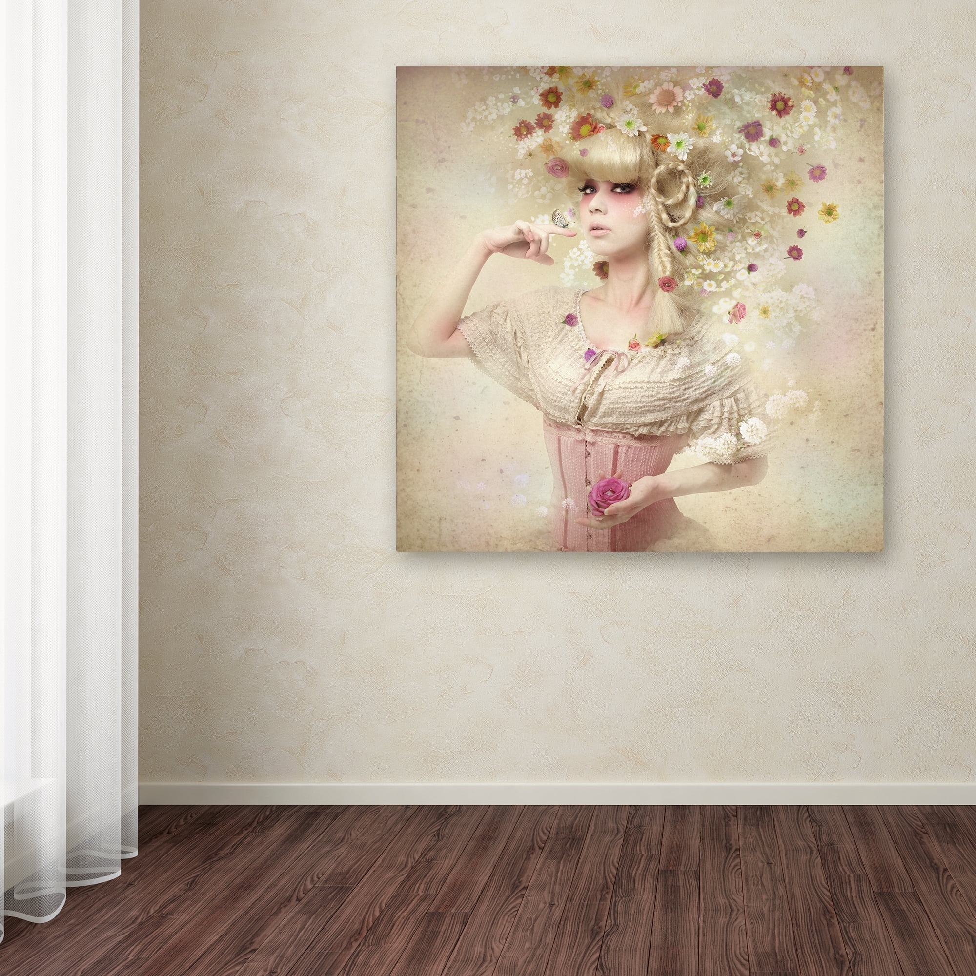 Kiyo Murakami 'Girl Of The Flower Garden' Canvas Art
