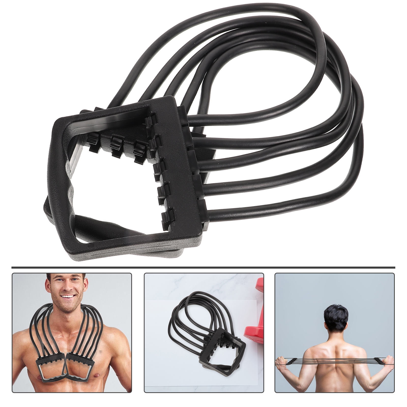 OUNONA 1Pcs Tube Resistance Bands with Handles for Portable Fitness Home Workout Exercise Bands