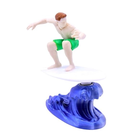 Car Dashboard Decorations Car Decorations Interior 3D Printed Surfer Dude Figurine Blue Base Car OrnamentforBeach Themed Car Interior Decor Green Single Pack