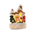 thumbnail image 4 of yotijay Christmas Figurine Village House Statue Collection Crafts Artwork Decoration for Santa Claus w Bell, 4 of 9