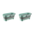 thumbnail image 2 of relayinert Collapsible Mops Bucket Portable Multifunctional Large Capacity Wide Applications Fold Basin For Small+Green 2Set, 2 of 6