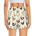 thumbnail image 4 of Uemuo Funny Chicken Pattern Women's Athletic Shorts High Waisted Running Shorts with Liner Pockets Gym Elastic Workout Shorts-X-Large, 4 of 9