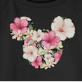 thumbnail image 2 of Junior's Mickey & Friends Pink Floral Logo Sweatshirt Black Medium, 2 of 4
