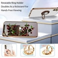 thumbnail image 3 of for Samsung Galaxy S26+, Rotating Ring Kickstand Magnetic Cover Compatible with Car Mount Electroplate Luxury Phone Case for Galaxy S26 Plus, White, 3 of 7
