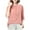 Pink, variant on Fanxing Embroidered Linen Shirt Women Summer Going Out Tops Cotton And Linen 3/4 Sleeve Length Shirts M-2XL