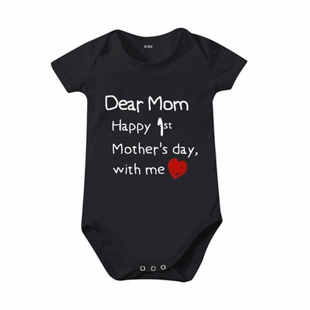 

Newborn Infant Baby Girl Boy Clothes Rompers Summer Jumpsuits Short Sleeve Romper Toddler Baby Girls Boys Short Sleeve Letter Print T-Shirt Jumpsuit Romper 18-24 Months