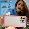 thumbnail image 6 of Allytechgroup for iPhone 15 Pro Max Clear Case, Hybrid TPU PC Rugged Corner Protective Matte Back Cover Anti-Scratch Not-Yellowing Phone Case Cover for Apple iPhone 15 Pro Max, Pink, 6 of 8