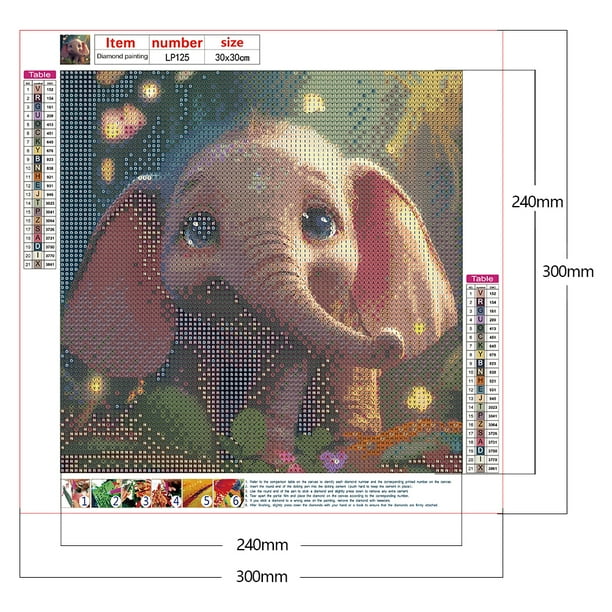 Pintura Diamante Elefante 5d Diy Para Decoración Hogar | Meses Sin Interés