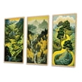 thumbnail image 3 of Designart "Majestic Mountain Forest Green Valley Vision V" Meadow Framed Wall Art Set Of 3 - Green Traditional Frame Gallery Wall Set For Home Decor, 3 of 6