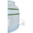 thumbnail image 2 of Aquanation Stripe Design Countertop Water Dispenser Porcelain Ceramic Beverage Crock with BPA Free Spigot and Ring, Fits 3 to 5 Gallon Bottle Jug (Green Stripes), 2 of 7