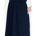 thumbnail image 4 of Time and Tru Women's Sleeveless Cotton Knit Tiered Midi Dress, Sizes XS-XXXL, 4 of 5
