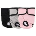 thumbnail image 1 of Dog Nappies, Pack of 3 Washable Nappies for Dogs, Adjustable Dog Nappies, Absorbent Dog Nappies, Physiological Nappy Pants for Various Types of Pet Dogs (M), 1 of 7