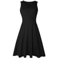 thumbnail image 1 of Women Pleated High Waist V Neck Wrapped Sleeveless Solid Color Summer Dress, 1 of 7
